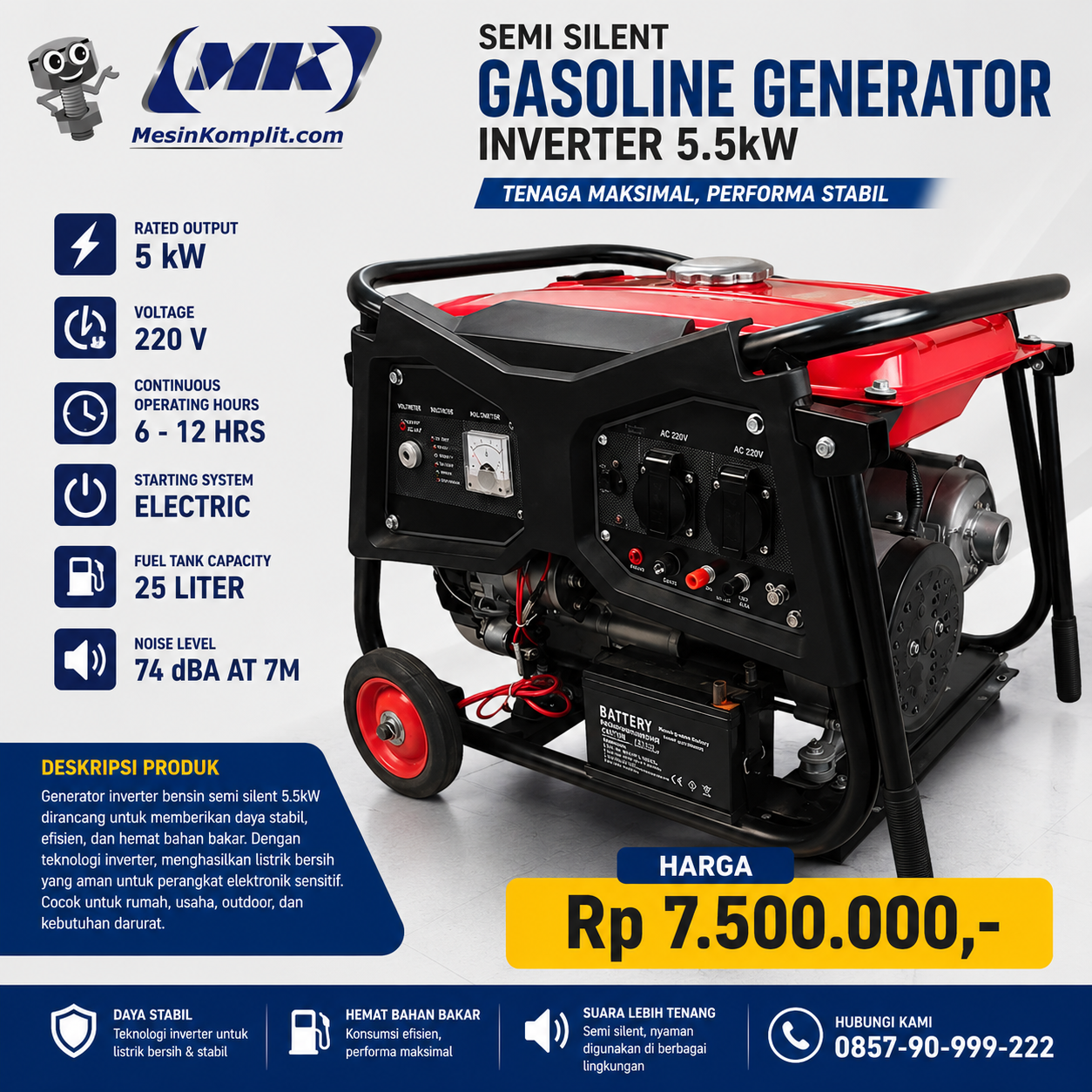 Genset Semi Silent Invert...